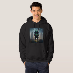 Robot 4 mannen zwart sweatshirt met capuchon