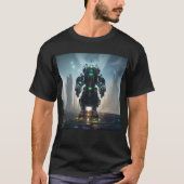 Robot 4 mannen zwart T-shirt (Voorkant)