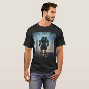 Robot 4 mannen zwart T-shirt