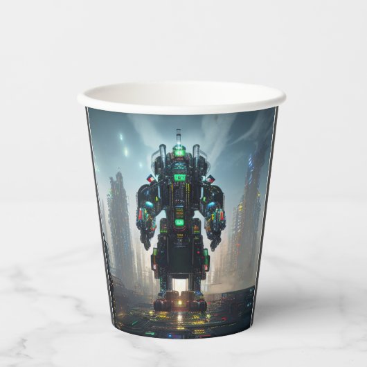 Robot 4 papieren bekers (Voorkant)