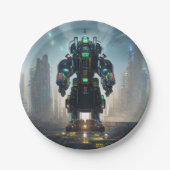 Robot 4 papieren borden bordje (Voorkant)