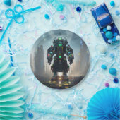 Robot 4 papieren borden papieren bordje (Feest)