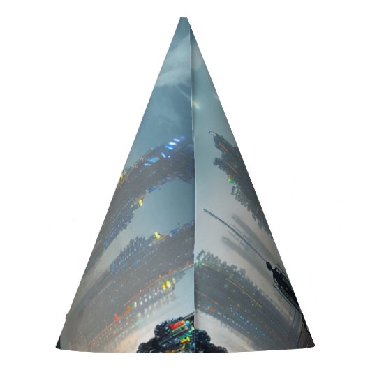 Robot 4 party petten feesthoedjes (Achterkant)