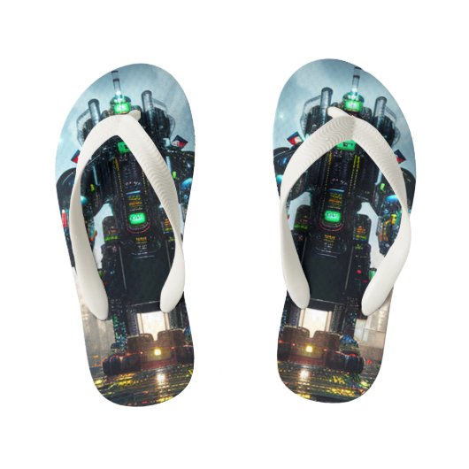 Robot 4 peuter teenslippers (Voetbed)