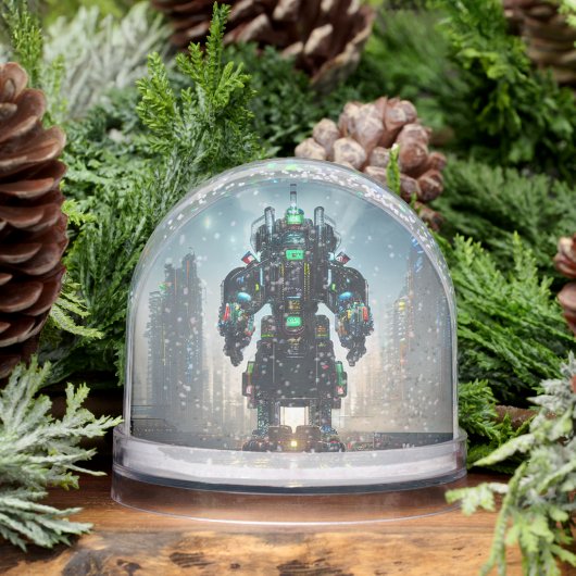 Robot 4 snow globe sneeuwbol (Winter)