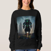 Robot 4 vrouwen zwart sweatshirt (Voorkant)
