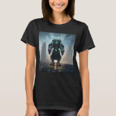 Robot 4 vrouwen zwart T-shirt (Voorkant)