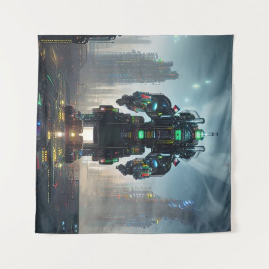 Robot 4 wandtapijt wandkleed (Voorkant (horizontaal))