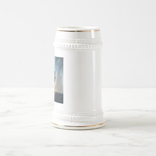 Robot 4 wit stein gouden sieraad bierpul (Center)