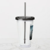Robot 4 zwarte rook acryl tumbler acryl drinkbeker (Rechts)