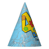 Robot 4e verjaardag feesthoedjes (Links)