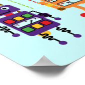 Robot 4e verjaardag Tshirts en geschenken Poster (Hoek)