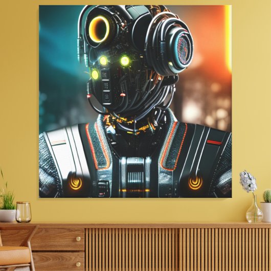 Robot 5 canvas afdrukken (Insitu (Woonkamer))