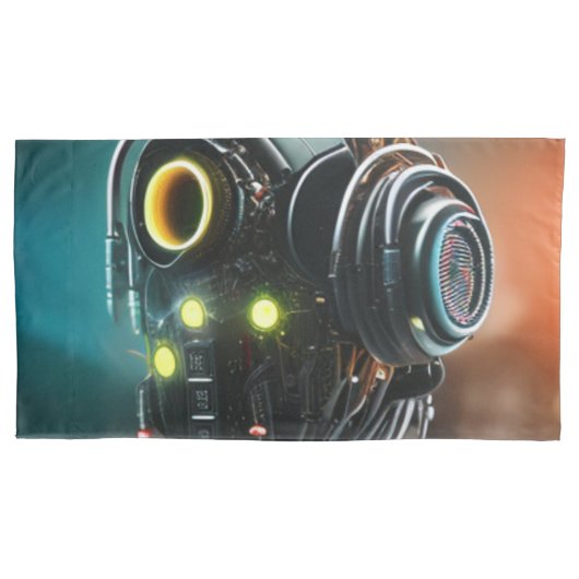 Robot 5 grijs koning kussensloop (Voorkant)