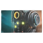 Robot 5 grijs koningspaar kussenslopen (Voorkant-Rechts)