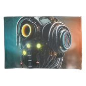 Robot 5 grijs standaard kussenslopen paar (Voorkant-Links)