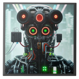 Robot 5 grote keramische tegel tegeltje