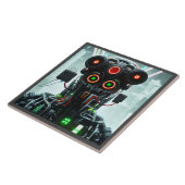 Robot 5 grote keramische tegel tegeltje (Zijkant)