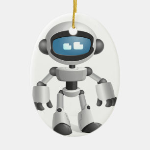 "Robot 5" Keramisch Ornament