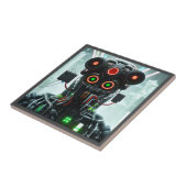 Robot 5 kleine keramische tegel tegeltje (Zijkant)