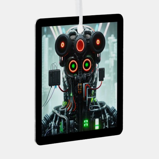 Robot 5 ornament met vierkante openingen (Voorkant Rechts)