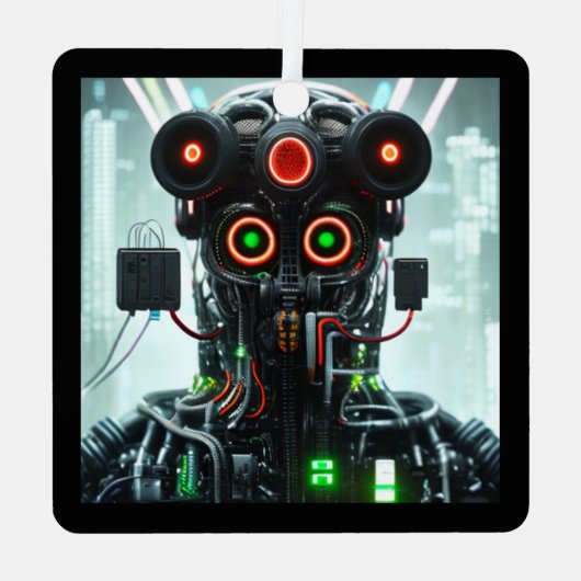 Robot 5 ornament met vierkante openingen (Achterkant)