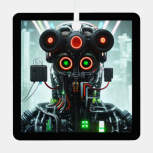 Robot 5 ornament met vierkante openingen