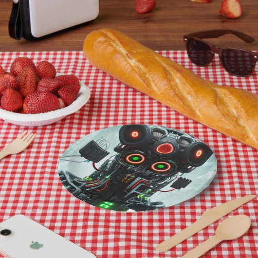 Robot 5 papieren borden papieren bordje (Picknick)