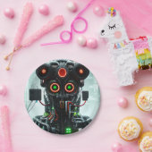 Robot 5 papieren borden papieren bordje (Feest)