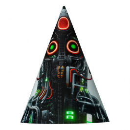 Robot 5 party petten feesthoedjes