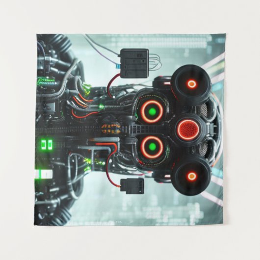 Robot 5 tapestry wandkleed (Voorkant (horizontaal))