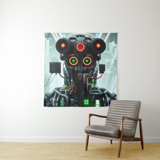 Robot 5 tapestry wandkleed (In situ)