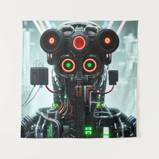 Robot 5 tapestry wandkleed (Voorkant)