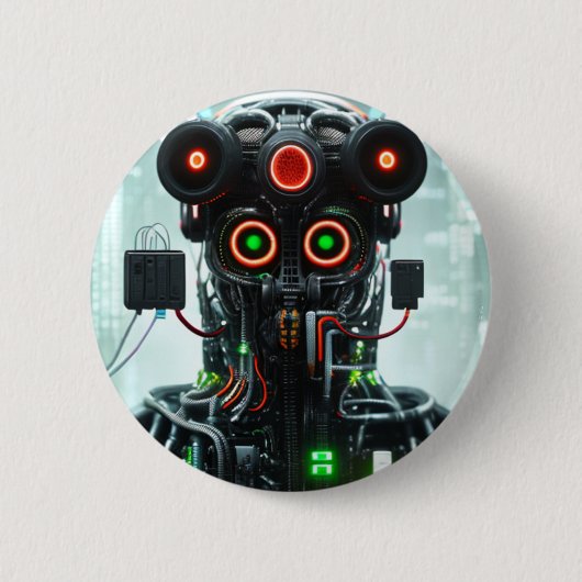 Robot 5-toets ronde button 5,7 cm (Voorkant)