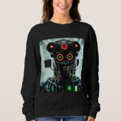 Robot 5 vrouwen zwart sweatshirt (Voorkant)