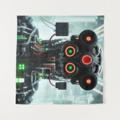 Robot 5 wandtapijt wandkleed (Voorkant (horizontaal))