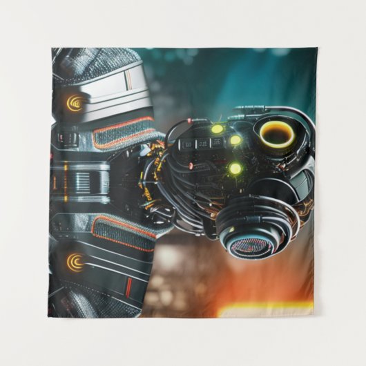 Robot 5 wandtapijt wandkleed (Voorkant (horizontaal))