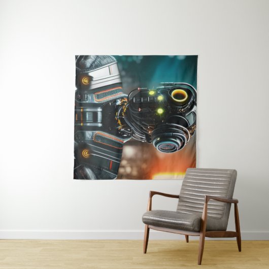 Robot 5 wandtapijt wandkleed (In Situ (horizontaal))