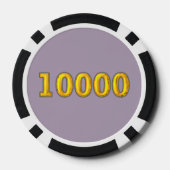 Robot 5 zwart goud 10000 gestreepte pokerchip (Achterkant)