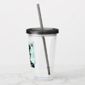 Robot 5 zwarte rook acryl tumbler drinkbeker (Links)