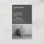 Robot - 70-pc grijs visitekaartje (Achterkant)