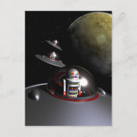 ROBOT - 7 Briefkaart Saucers