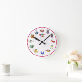 Robot ABC Clock van Jerry Hunt Ronde Klok (Huis)