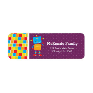 Robot * achtergrondkleur kiezen etiket