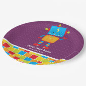 Robot * achtergrondkleur kiezen papieren bordje (Gekanteld)