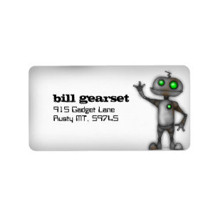 Robot-adreslabel Etiket
