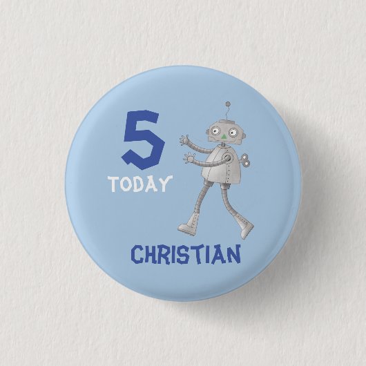 Robot age Badge Ronde Button 3,2 Cm (Voorkant)