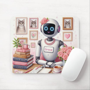 Robot AI-assistent Grace Girly Tech Muismat
