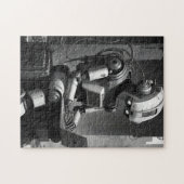  robot AI Retro Tech Cyberpunk Legpuzzel (Horizontaal)