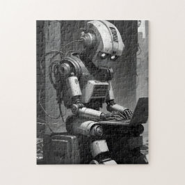  robot AI Retro Tech Cyberpunk Legpuzzel